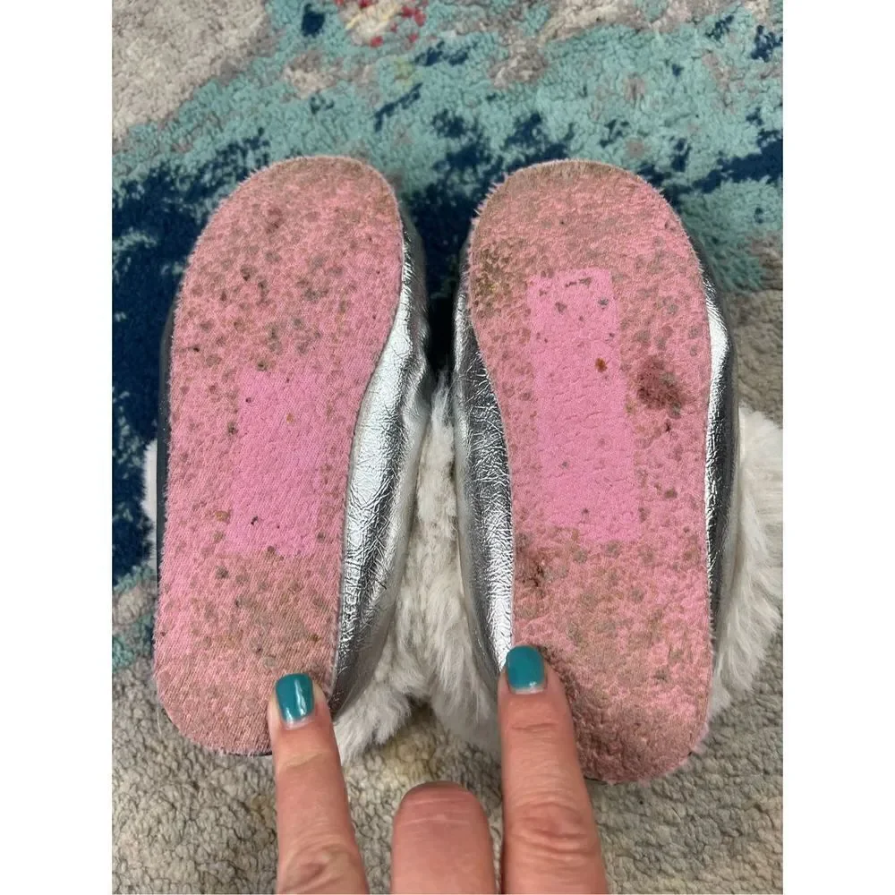 Crewcuts Girls Silver House Shoes Size 9/10